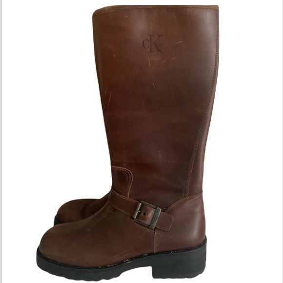 Calvin Klein Shoes - Calvin Klein tall leather Riding boots size 11